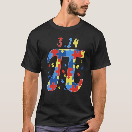 Pi Day Autism Puzzle Math Teacher Student Mathemat T-shirt (Voorkant)