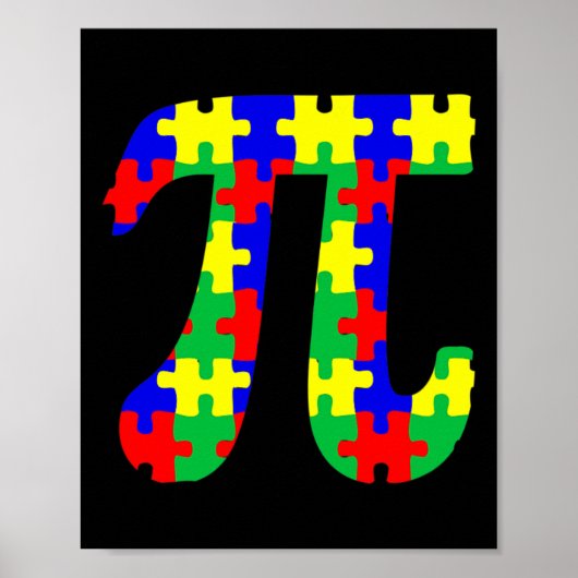 Pi Day Autisme Bewustzijn voor Docent Mannen Vrouw Poster (Voorkant)