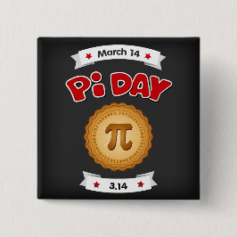 Pi Day Chalkboard, 14 maart, Vierkante Button 5,1 Cm