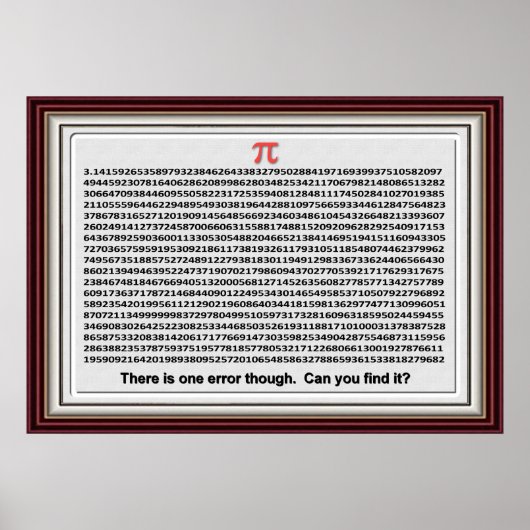 Pi Day Chart voor FUN Poster (Voorkant)