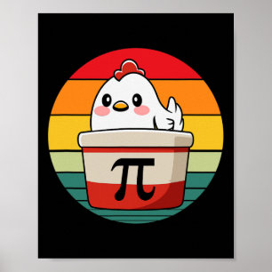 Pi Day Chicken Pot Pie Funny Wiskunde Teacher Nerd Poster