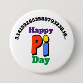 Pi Day Colorful Button (Voorkant)