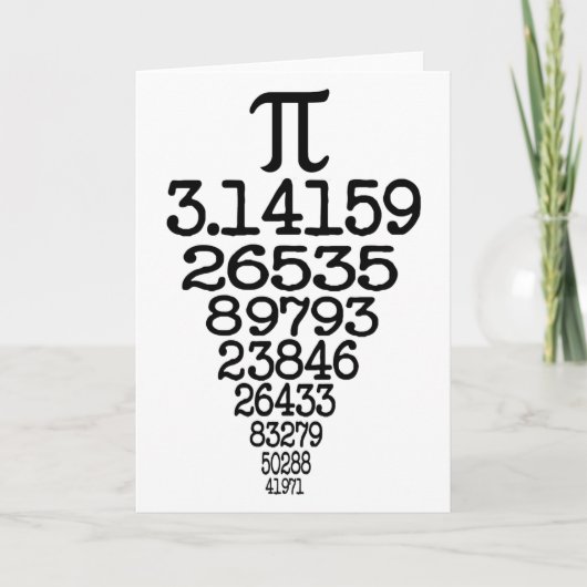 Pi Day compleye 3.14 Kaart (Voorkant)