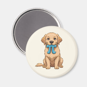 Pi Day Dog met Pi symbool Schattigee pi-Wiskunde Magneet