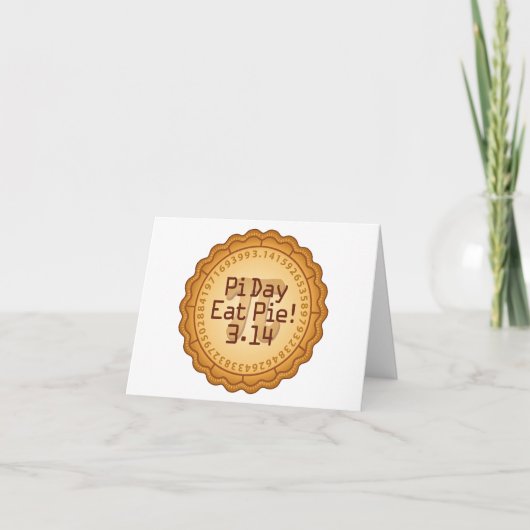 Pi Day, eet taart! Uitnodiging (Voorkant)