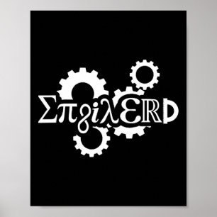 PI Day Enginerd Engineer Mechanisch Toestel Poster