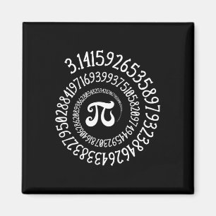 Pi Day Funny Graphic Spiral Formula Wiskunde L Magneet