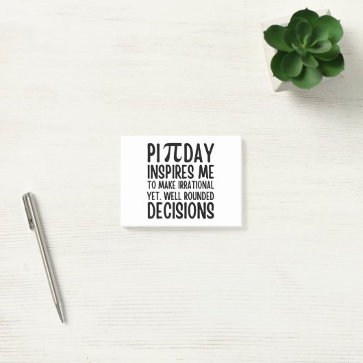 Pi Day Funny Post-it® Notes (Kantoor)