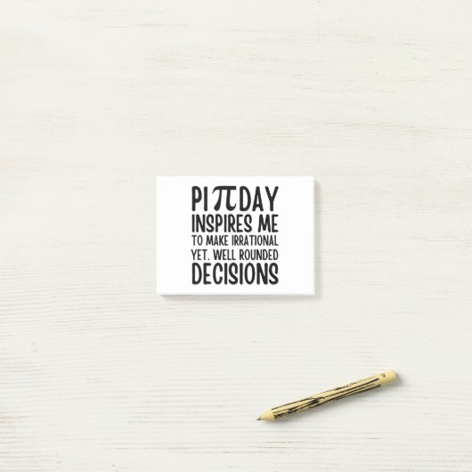 Pi Day Funny Post-it® Notes (Op bureau)