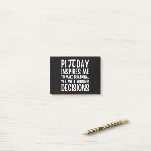 Pi Day Funny Post-it® Notes (Op bureau)
