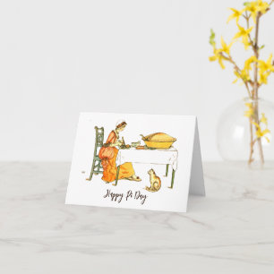 Pi Day Funny  Victoriaans Illustrator Card Kaart