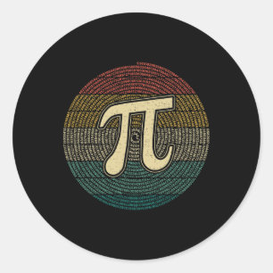 Pi Day Funny Wiskunde 3.14 Nummer Pi Lover T-shirt Ronde Sticker