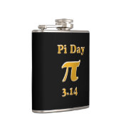 Pi Day Gold op zwart Heupfles (Rechts)