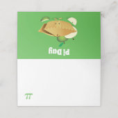 Pi Day Green Apple Pie Cartoon Character Numbers (Buitenkant ongevouwen)