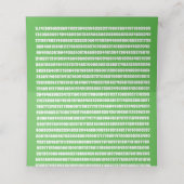 Pi Day Green Apple Pie Cartoon Character Numbers (Binnenkant ongevouwen)