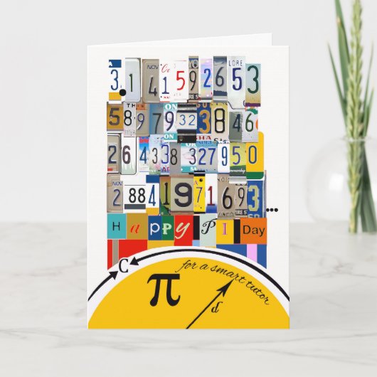 Pi Day Greetings for Tutor, Crunching Numbers Kaart (Voorkant)