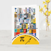 Pi Day Greetings for Tutor, Crunching Numbers Kaart (Gele Bloem)
