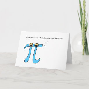 Pi Day, humoristisch irrationeel Wenskaart Kaart