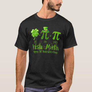 Pi Day Irish Wiskunde Shamrock St Patrick's Day Wi T-shirt