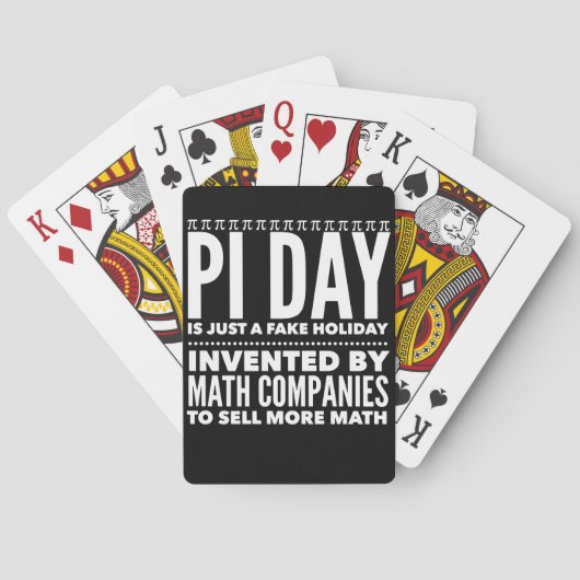 Pi Day is een feestdag - Wiskunde Pokerkaarten (Achterkant)