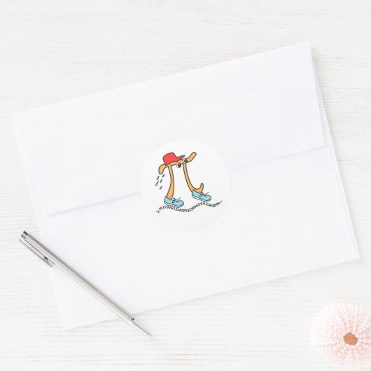 Pi Day - Long Running Pi - Drôle Stickers Guy Pi (Enveloppe)