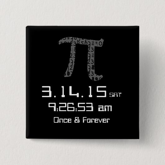 Pi Day March 2015 Custom design Button (Voorkant)