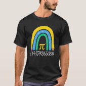 Pi Day Matching Math Physic Teacher Rainbow Funny T-shirt (Voorkant)