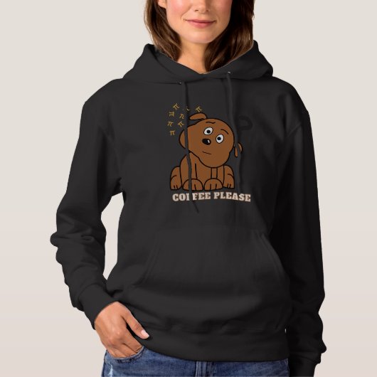 Pi Day Math Coffee and dog  Geometry Trigonometry Hoodie (Voorkant)