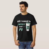 Pi Day Math Coffee Lover Geometry Calculus Trigono T-shirt (Voorkant volledig)