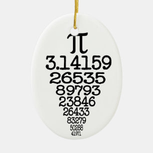 Pi Day Nerd Keramisch Ornament