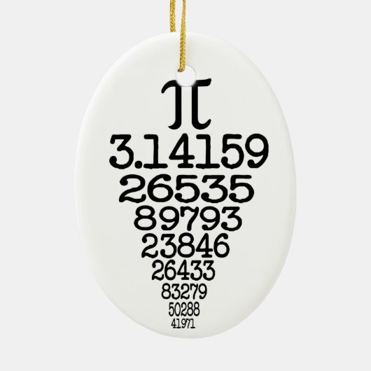 Pi Day Nerd Keramisch Ornament (Achterkant)