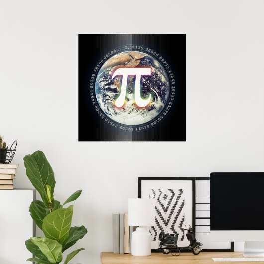 Pi Day on Earth - Poster des mathématiques (Bureau à domicile)