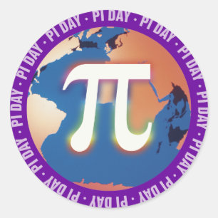 Pi Day on Earth WISKUNDE Ronde Sticker