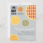 Pi Day Party Invitation Card - E*PI*C DAY 2015 (Devant)