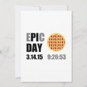 Pi Day Party Invitation Card - E*PI*C DAY 2015 (Dos)