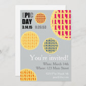 Pi Day Party Invitation Card - E*PI*C DAY 2015 (Devant / Derrière)