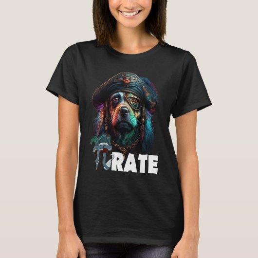 Pi Day Pi rate Dog 314 Funny Math Science Teacher T-shirt (Voorkant)
