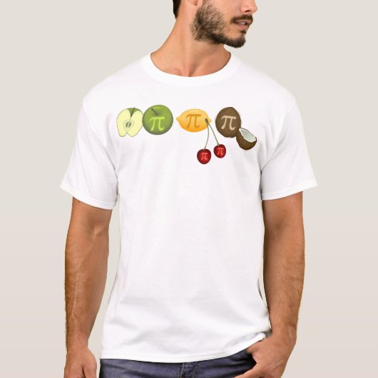 Pi Day, Pi sur divers fruits T-shirt (Devant)