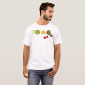 Pi Day, Pi sur divers fruits T-shirt (Devant entier)