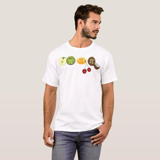 Pi Day, Pi sur divers fruits T-shirt (Devant entier)