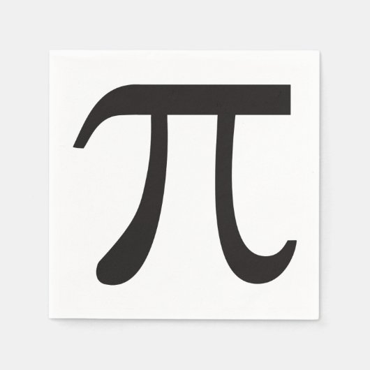 Pi Day Pi-symbool Papier Napkins Servet (Voorkant)