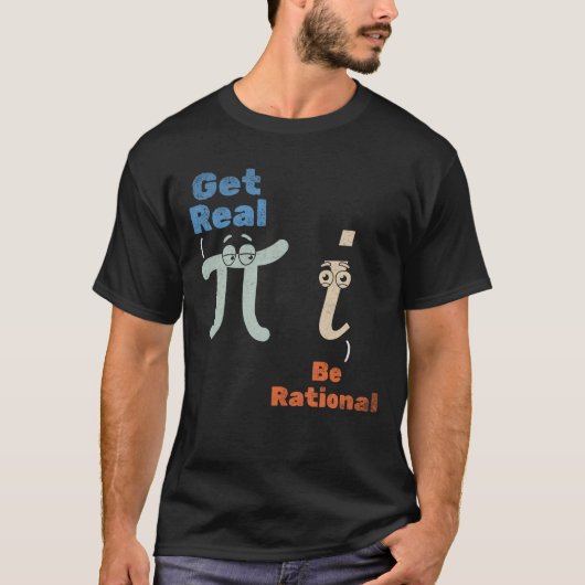 Pi Day Pi-Wiskunde wordt echt Rationeel PI-symbool T-shirt (Voorkant)