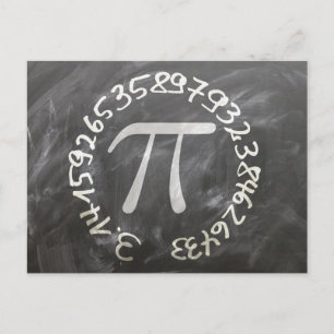 Pi Day PiDay Chalkboard Education Briefkaart
