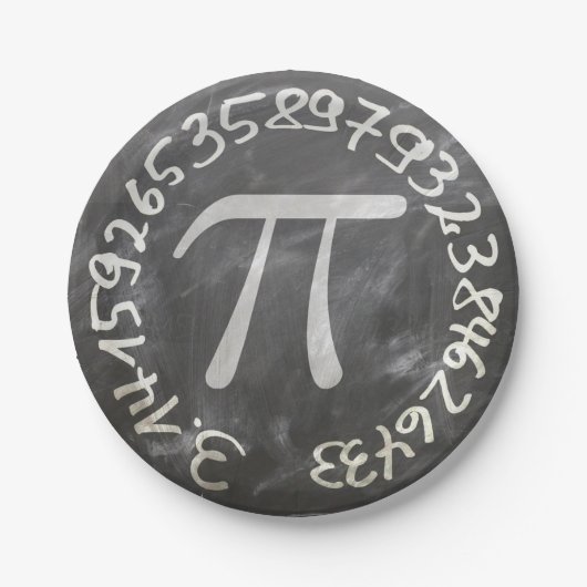 Pi Day PiDay Chalkboard Education Papieren Bordje (Voorkant)
