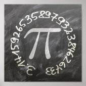 Pi Day PiDay Chalkboard Education Poster (Voorkant)