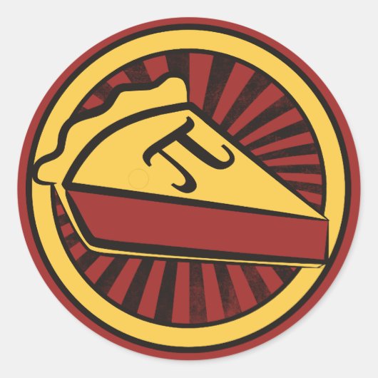 Pi Day Pie Ronde Sticker (Voorkant)