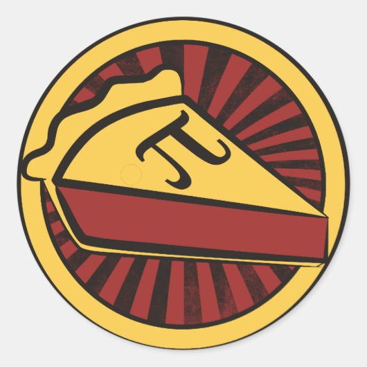 Pi Day Pie Ronde Sticker (Voorkant)