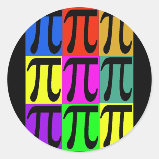 Pi Day POPART-cadeaus Ronde Sticker (Voorkant)