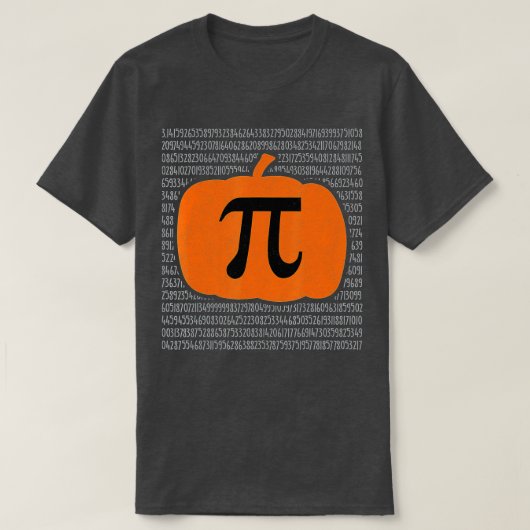 Pi Day Pumpkin Pie Wiskunde Funny Halloween Thanks T-shirt (Design voorkant)