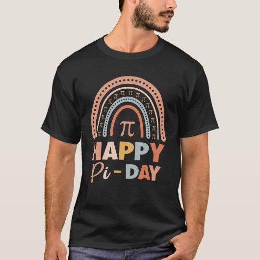 Pi Day Rainbow Pi T-shirt (Voorkant)